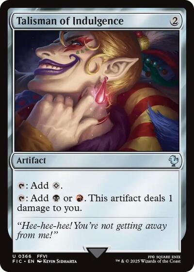 Talisman of Indulgence (Surge Foil) (Commander: FINAL FANTASY) Near Mint Foil