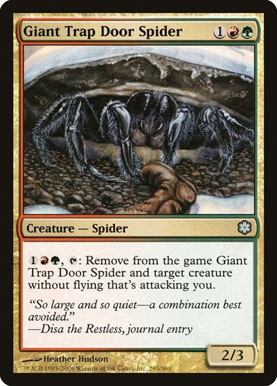 Giant Trap Door Spider (Coldsnap Theme Deck Reprints) Light Play