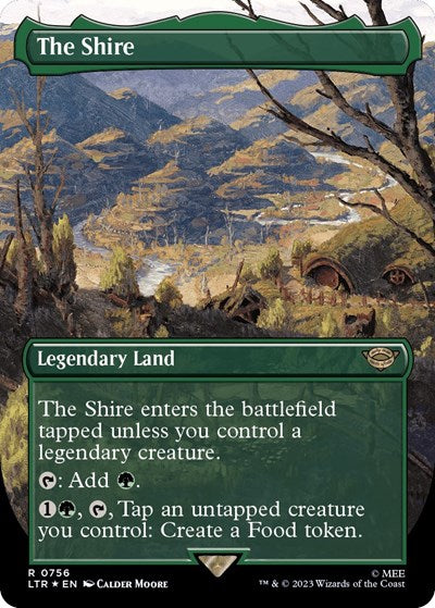 The Shire (Borderless) (Surge Foil) (Universes Beyond: The Lord of the Rings: Tales of Middle-earth) Light Play Foil