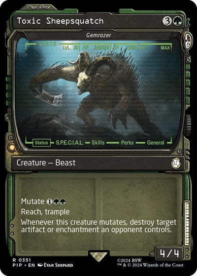 Toxic Sheepsquatch - Gemrazer (Showcase) (Universes Beyond: Fallout) Near Mint Foil
