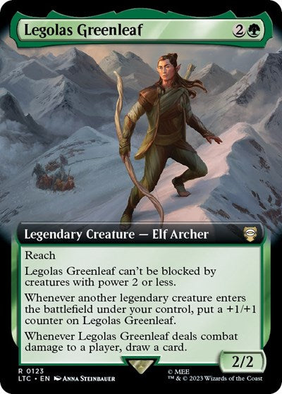 Legolas Greenleaf (Extended Art) (Commander: The Lord of the Rings: Tales of Middle-earth) Near Mint