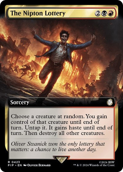 The Nipton Lottery (Extended Art) (Universes Beyond: Fallout) Light Play Foil