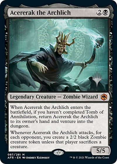 Acererak the Archlich (Promo Pack: Adventures in the Forgotten Realms) Light Play Foil