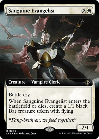Sanguine Evangelist (Extended Art) (The Lost Caverns of Ixalan) Light Play Foil