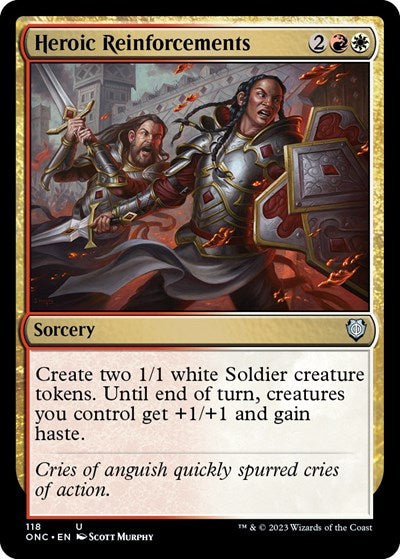 Heroic Reinforcements (Commander: Phyrexia: All Will Be One) Light Play