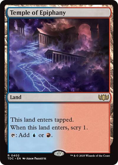 Temple of Epiphany (Commander: Tarkir: Dragonstorm) Light Play
