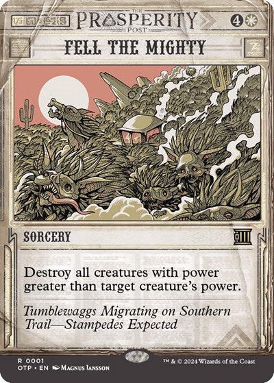 Fell the Mighty (Outlaws of Thunder Junction: Breaking News) Light Play