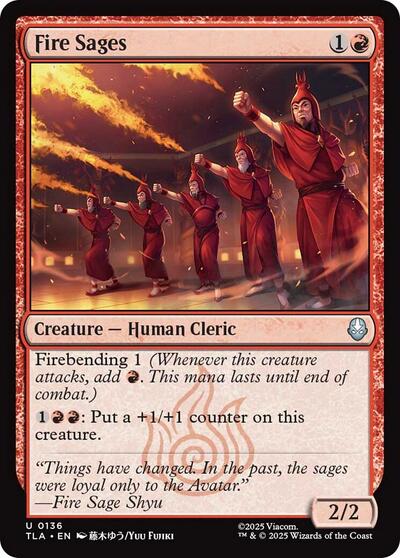 Fire Sages (Avatar: The Last Airbender) Light Play Foil