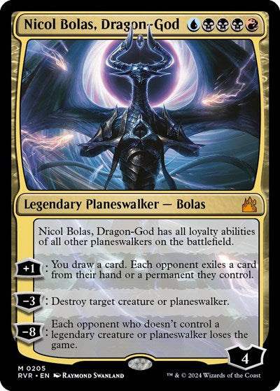 Nicol Bolas, Dragon-God (Ravnica Remastered) Medium Play Foil