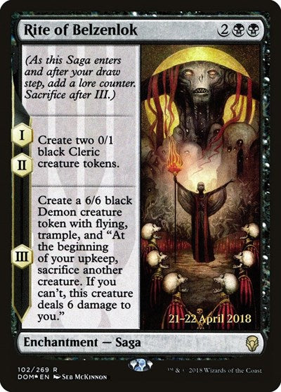 Rite of Belzenlok (Promos: Prerelease Cards) Medium Play Foil
