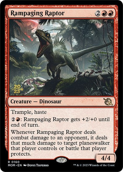 Rampaging Raptor (Promos: Prerelease Cards) Medium Play Foil