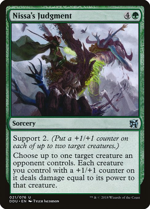 Nissa's Judgment (Duel Decks: Elves vs Inventors) Light Play