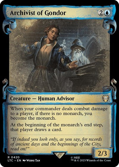 Archivist of Gondor (Showcase Scrolls) (Commander: The Lord of the Rings: Tales of Middle-earth) Near Mint Foil