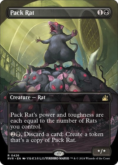 Pack Rat (Anime Borderless) (Ravnica Remastered) Medium Play Foil