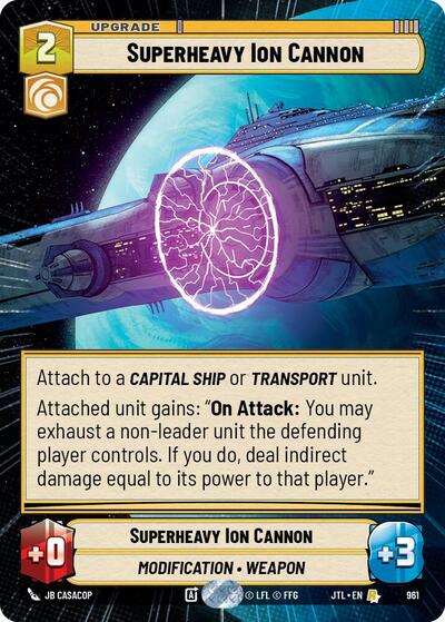 Superheavy Ion Cannon (Hyperspace Foil) (Jump to Lightspeed) Near Mint Foil