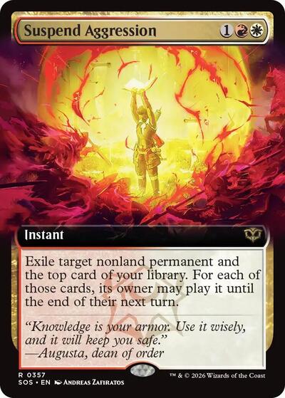 Suspend Aggression (Extended Art) (Secrets of Strixhaven) Near Mint