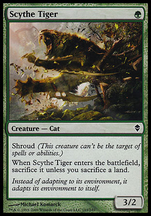 Scythe Tiger (Zendikar) Heavy Play Foil