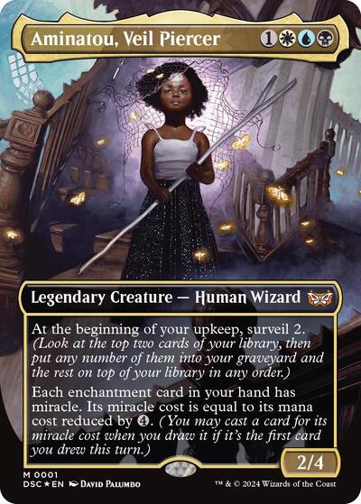 Aminatou, Veil Piercer (Borderless) (Commander: Duskmourn: House of Horror) Near Mint Foil