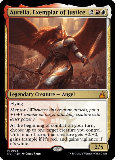 Aurelia, Exemplar of Justice (Ravnica Remastered) Light Play
