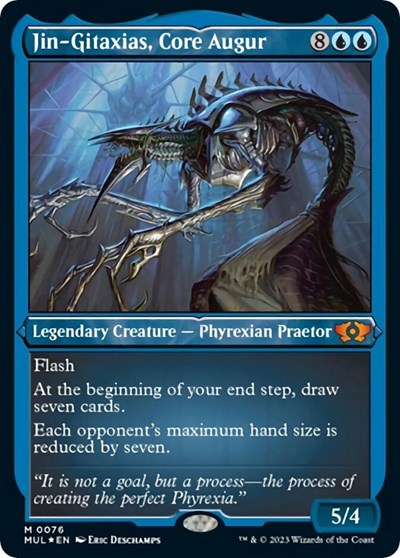 Jin-Gitaxias, Core Augur (Foil Etched) (March of the Machine: Multiverse Legends) Light Play Foil