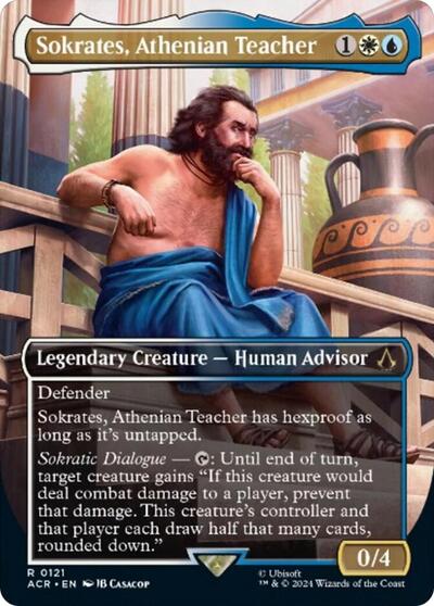 Sokrates, Athenian Teacher (Borderless) (Universes Beyond: Assassin's Creed) Near Mint Foil