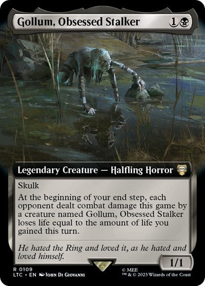 Gollum, Obsessed Stalker (Extended Art) (Commander: The Lord of the Rings: Tales of Middle-earth) Near Mint