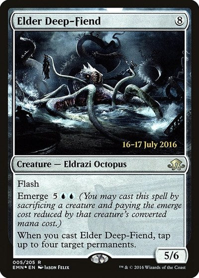 Elder Deep-Fiend (Promos: Prerelease Cards) Light Play Foil