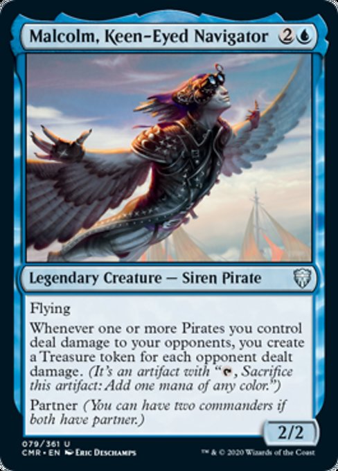 Malcolm, Keen-Eyed Navigator (Commander Legends) Near Mint Foil