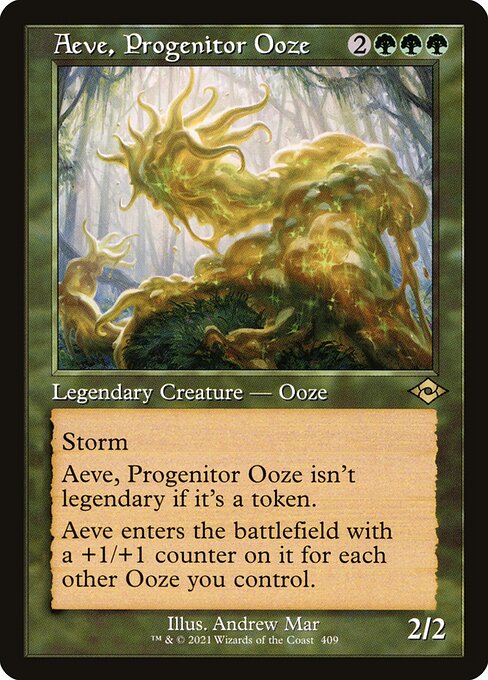 Aeve, Progenitor Ooze (Retro Frame) (Foil Etched) (Modern Horizons 2) Light Play Foil