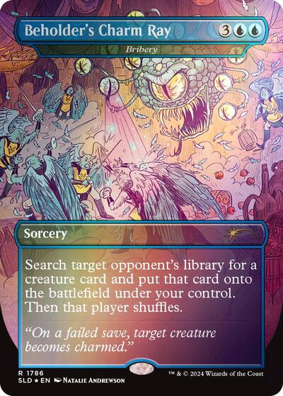 Beholder's Charm Ray - Bribery (Rainbow Foil) (Secret Lair) Light Play Foil