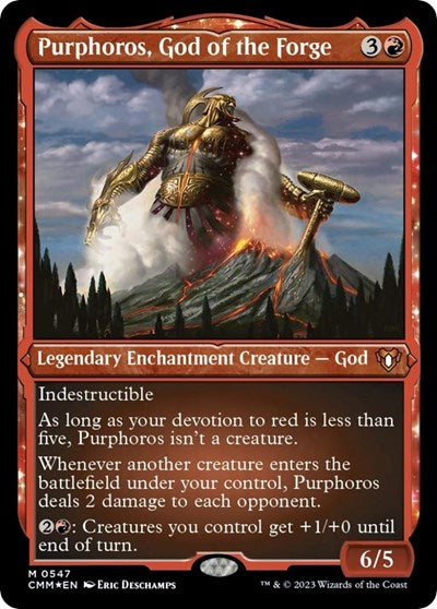 Purphoros, God of the Forge (Foil Etched) (Commander Masters) Near Mint Foil