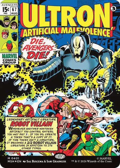 Ultron, Artificial Malevolence (Borderless) (0401) (Marvel Super Heroes) Near Mint Foil