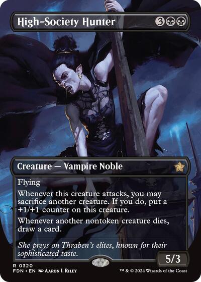 High-Society Hunter (Borderless) (Foundations) Light Play Foil