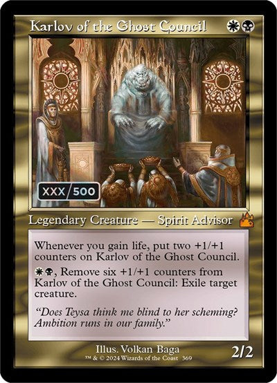 Karlov of the Ghost Council (Retro Frame) (Serial Numbered) (Ravnica Remastered) Near Mint Foil