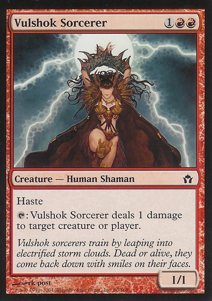 Vulshok Sorcerer (Fifth Dawn) Heavy Play Foil
