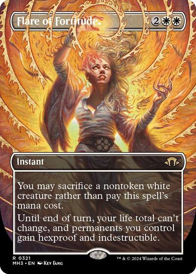 Flare of Fortitude (Borderless) (Modern Horizons 3) Damaged / Poor