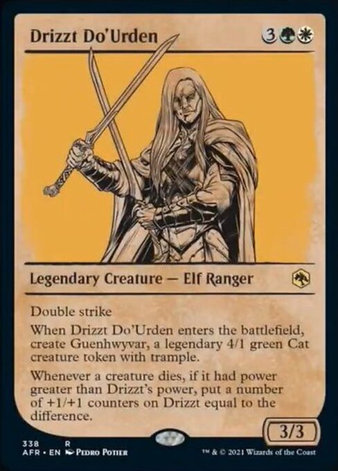 Drizzt Do'Urden (Showcase) (Adventures in the Forgotten Realms) Light Play Foil