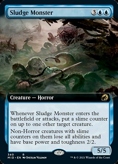 Sludge Monster (Extended Art) (Innistrad: Midnight Hunt) Light Play Foil