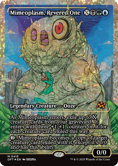 Mimeoplasm, Revered One (Showcase) (Fracture Foil) (Aetherdrift) Near Mint Foil