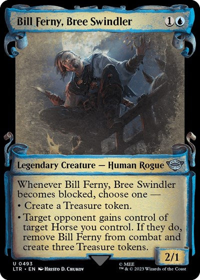 Bill Ferny, Bree Swindler (Showcase Scrolls) (Universes Beyond: The Lord of the Rings: Tales of Middle-earth) Near Mint Foil