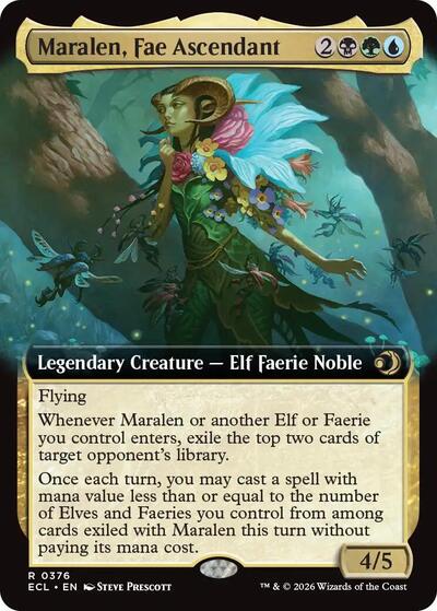 Maralen, Fae Ascendant (Extended Art) (Lorwyn Eclipsed) Near Mint Foil