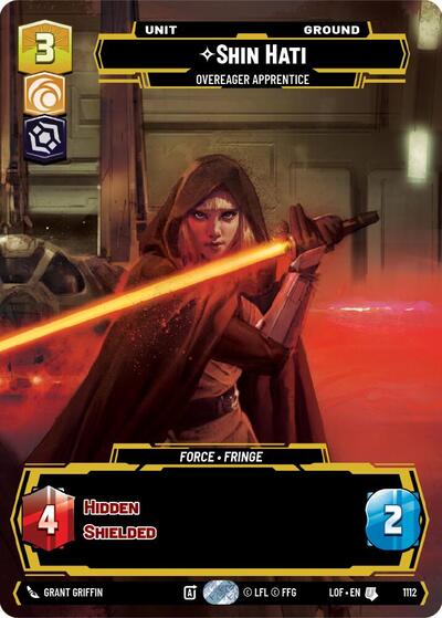 Shin Hati Overeager Apprentice (Prestige Foil) (Legends of the Force) Near Mint Foil
