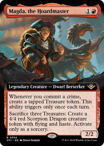 Magda, the Hoardmaster (Extended Art) (Outlaws of Thunder Junction) Light Play Foil