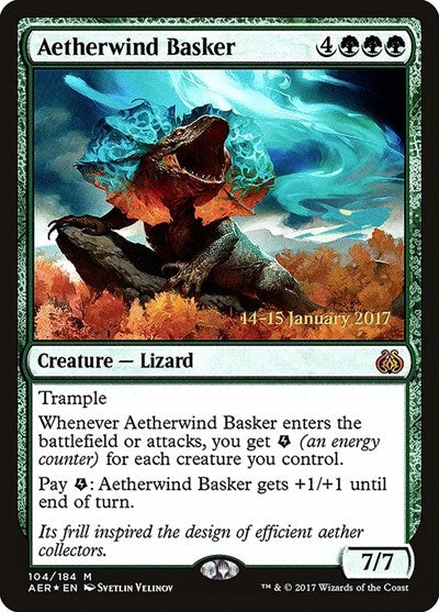 Aetherwind Basker (Promos: Prerelease Cards) Light Play Foil