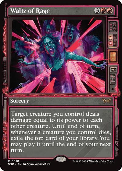 Waltz of Rage (Showcase) (Duskmourn: House of Horror) Light Play