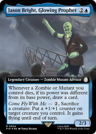 Jason Bright, Glowing Prophet (Extended Art) (Surge Foil) (Universes Beyond: Fallout) Near Mint Foil