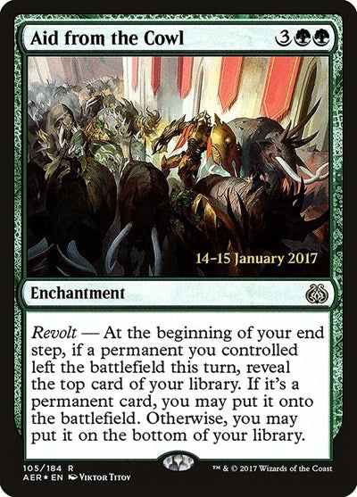 Aid from the Cowl (Promos: Prerelease Cards) Medium Play Foil