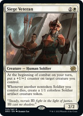 Siege Veteran (The Brothers' War) Light Play Foil