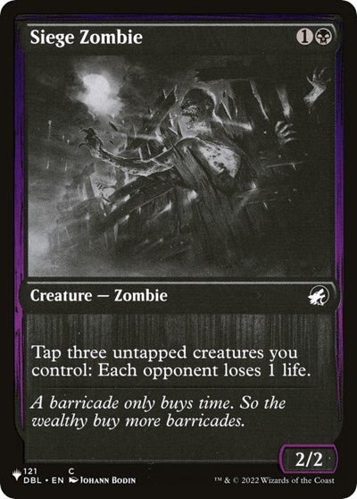 Siege Zombie (The List) Light Play