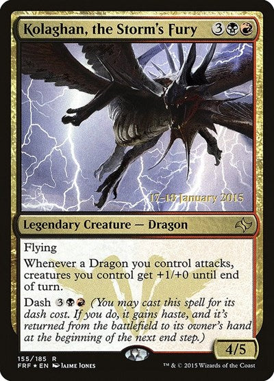 Kolaghan, the Storm's Fury (Promos: Prerelease Cards) Light Play Foil